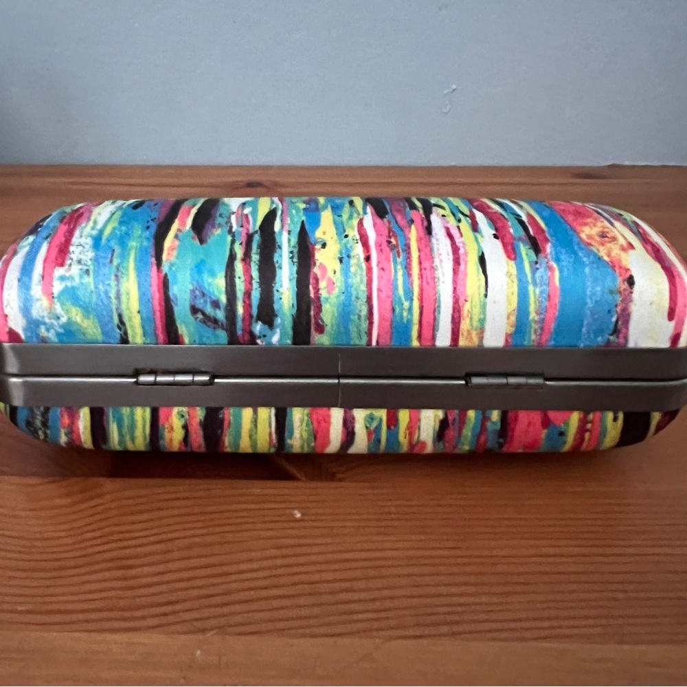 Prabal Gurung Colorful Striped Metal Clutch/ Bag - NWT - Picture 7 of 12